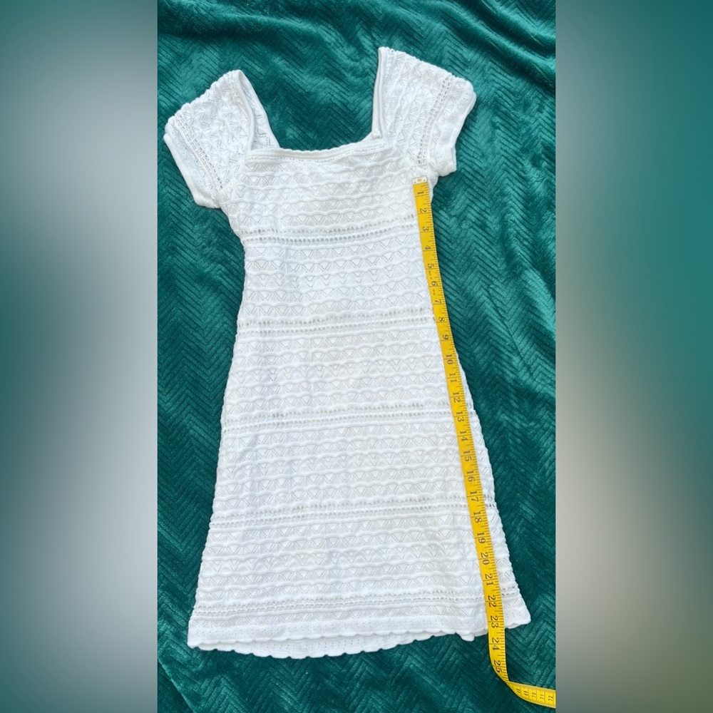 Hollister Whimsy Fairycore White Lace Mini Dress Satin Coastal Cowgirl XS NWT - Picture 5 of 12